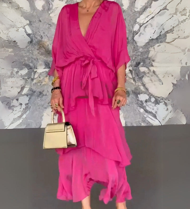 Maige - Robe Élégante À Multiples Couches