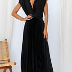 Elena - Robe Midi Plissée Élégante Sans Manches