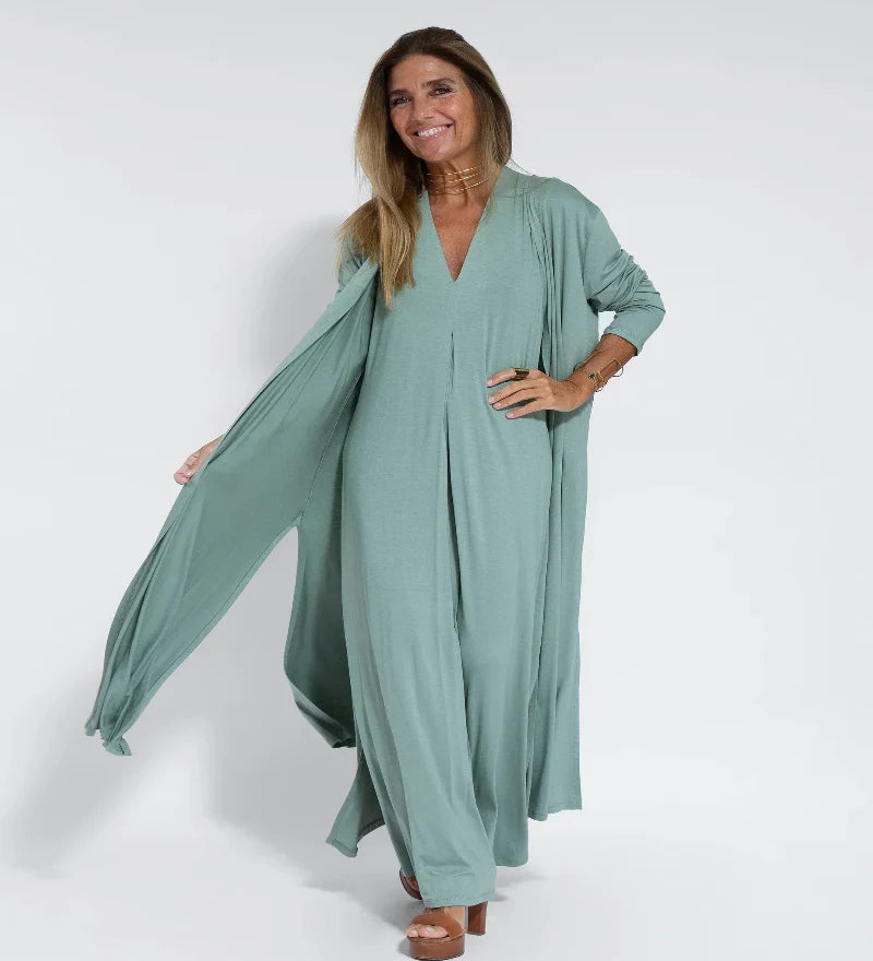 Ayania - Robe Minceur Avec Gilet